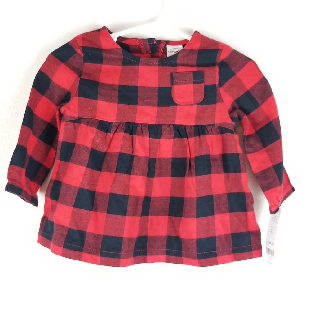 Carters girls plaid shirt Sz 9 long sleeve